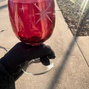 Large Set of Vintage Red Glass Tumblers♥️♥️♥️